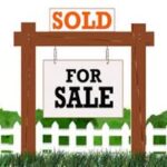 For sale and sold real estate sign